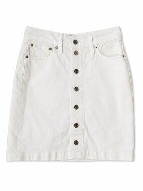J. Crew white jean skirt